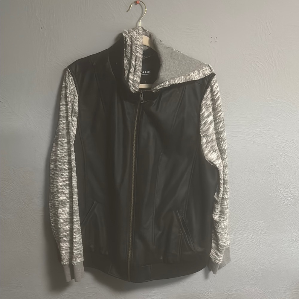 Black and Gray Hooded Jacket